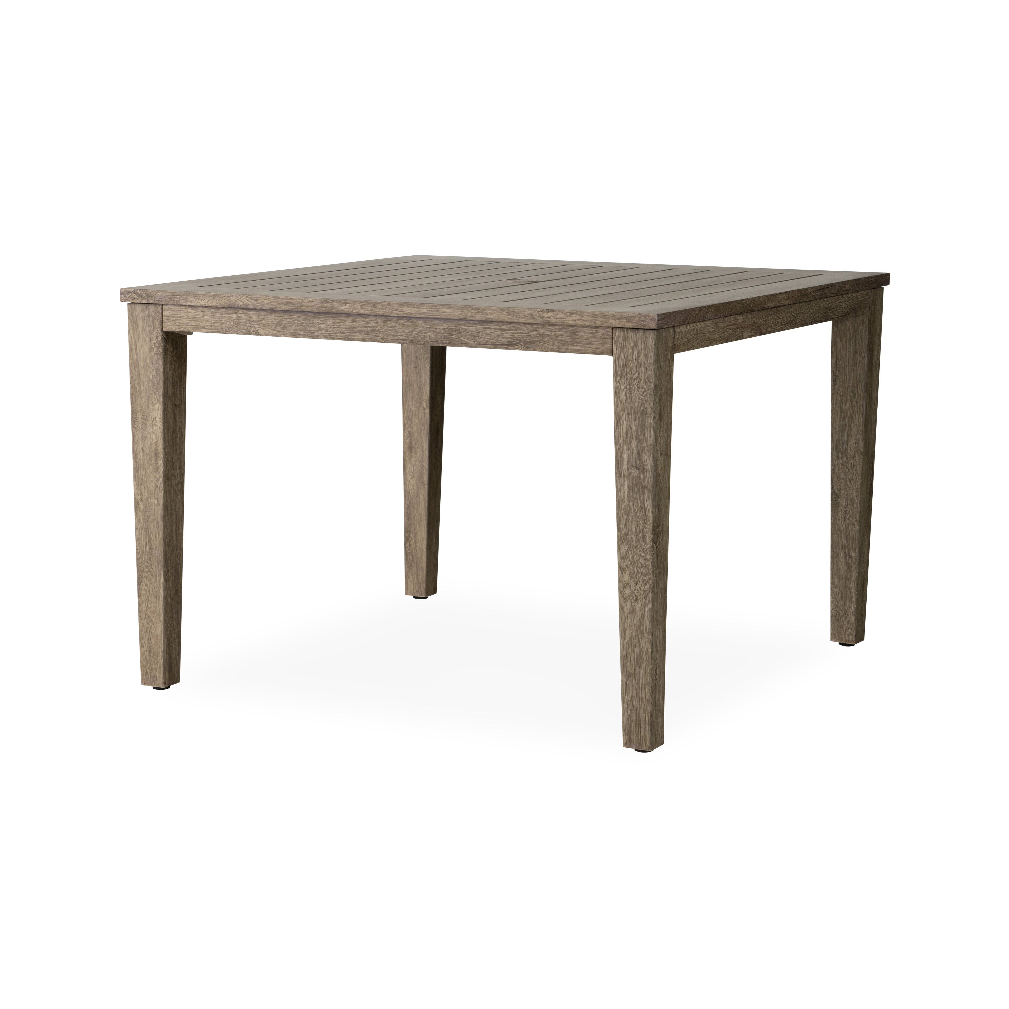 Frontier 44" Square Umbrella Dining Table — Angle