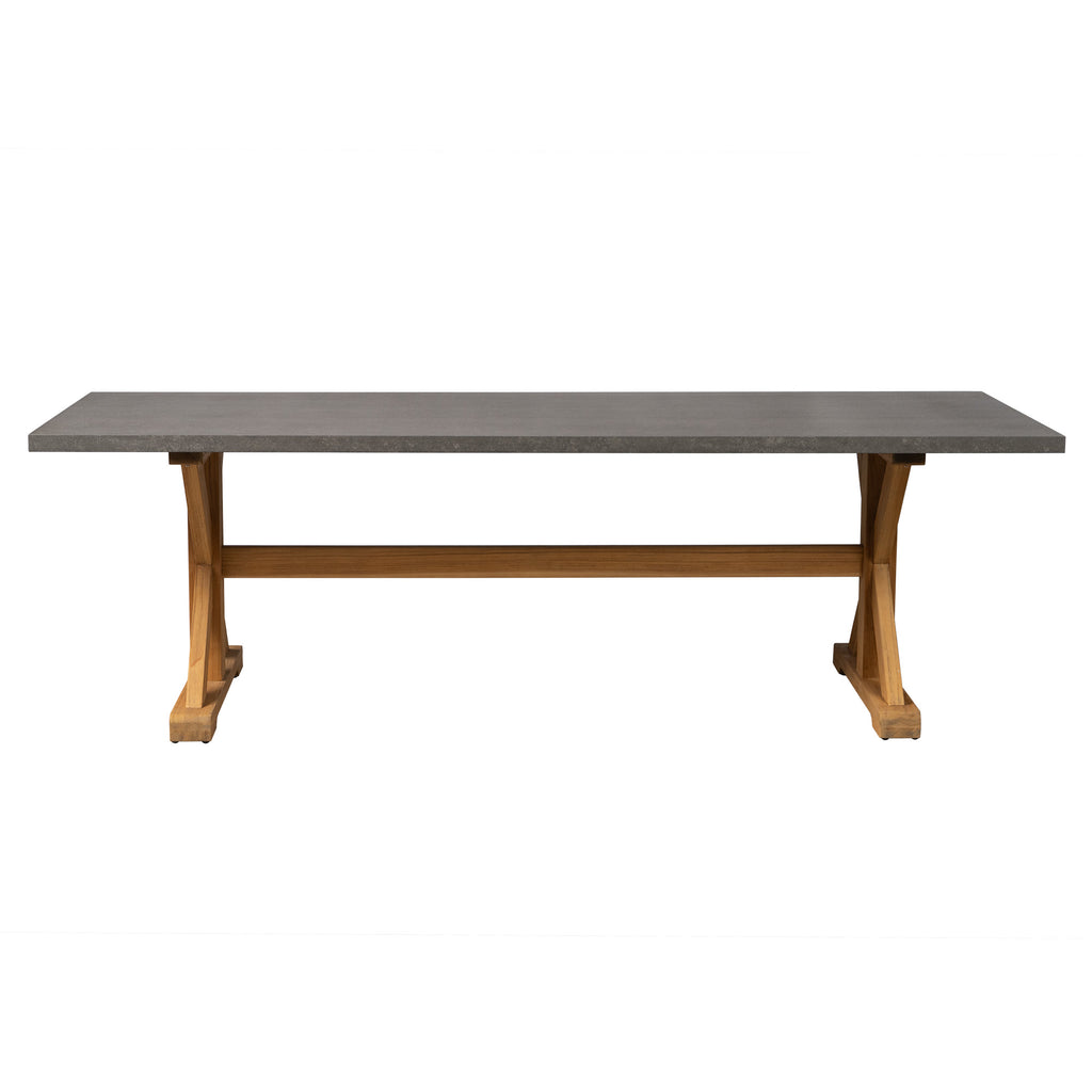 Teak 94" Ceramic Top Teak Dining Table