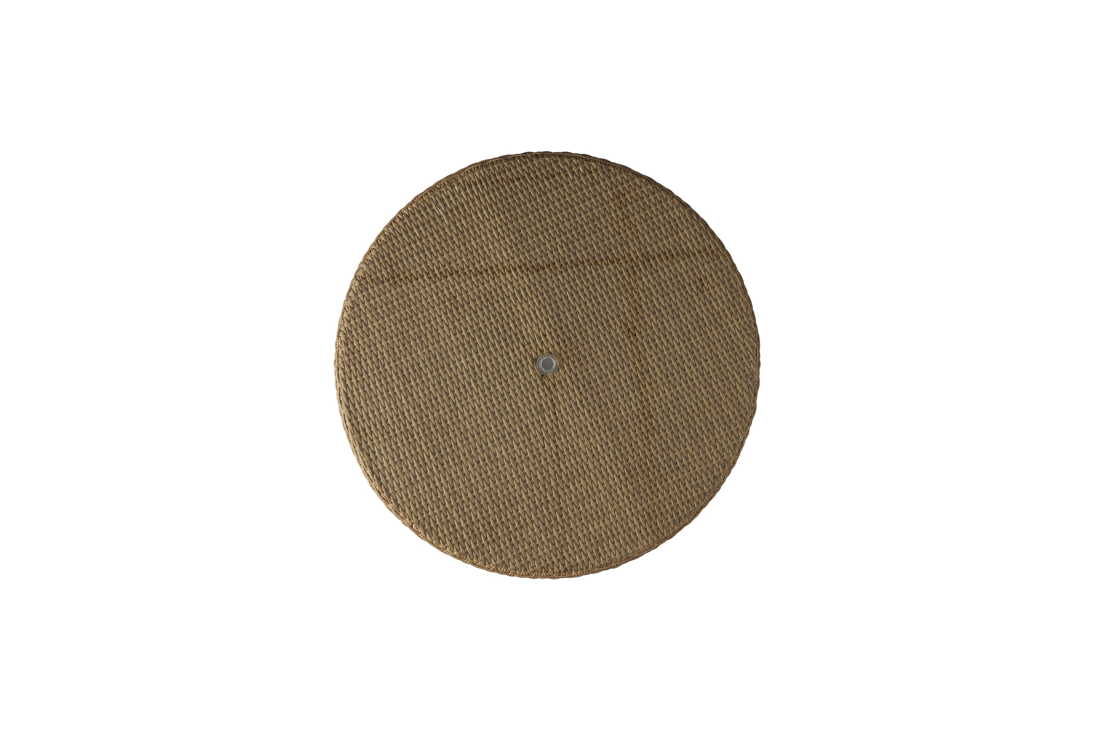 Magnolia 48" Round Umbrella Dining Table — Overhead