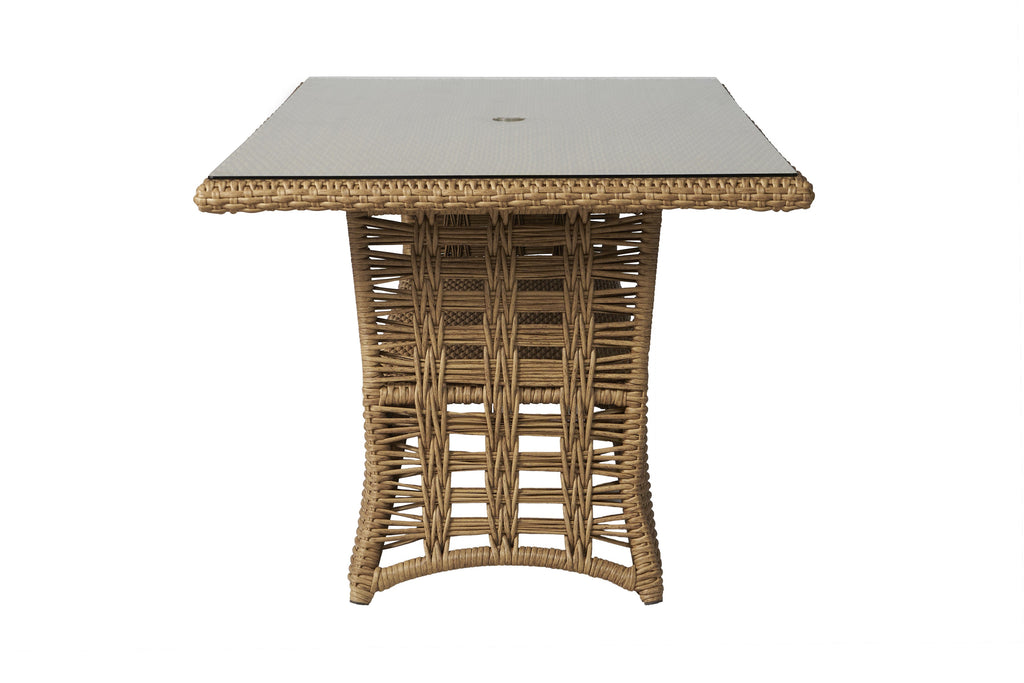 Magnolia 84" Rectangular Umbrella Dining Table — Side