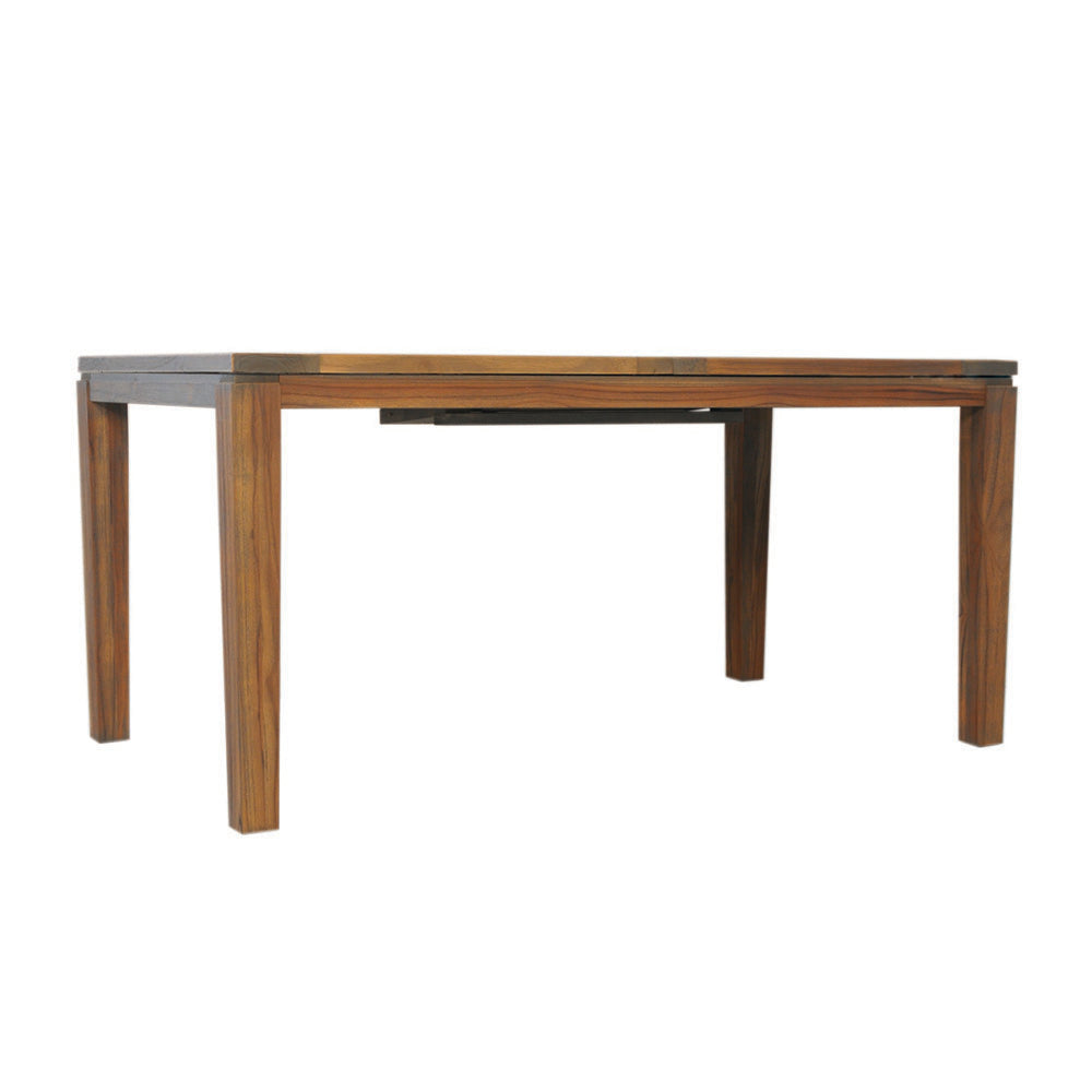 Teak 63-84" Butterfly Leaf Umbrella Dining Table