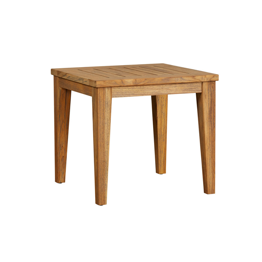 Teak 24" Square Tapered Leg End Table