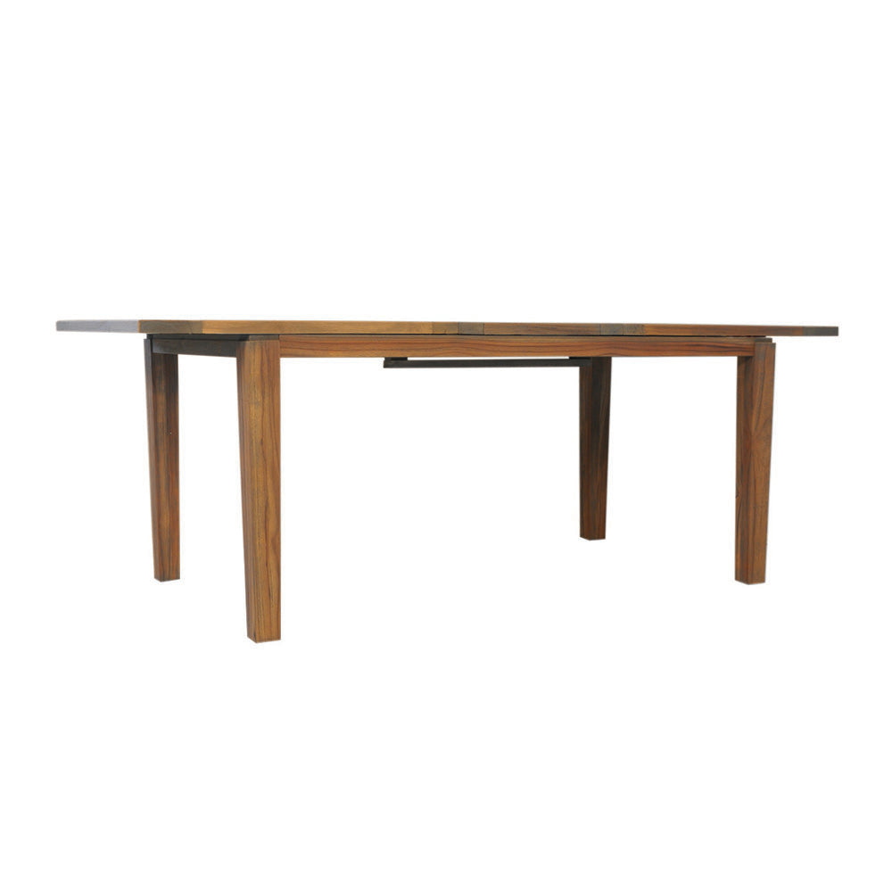 Teak 63-84" Butterfly Leaf Umbrella Dining Table