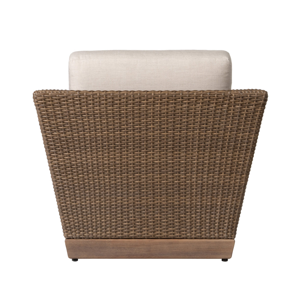Charisma Lounge Chair in Brindle Finish with Hansen Sky fabric — Back