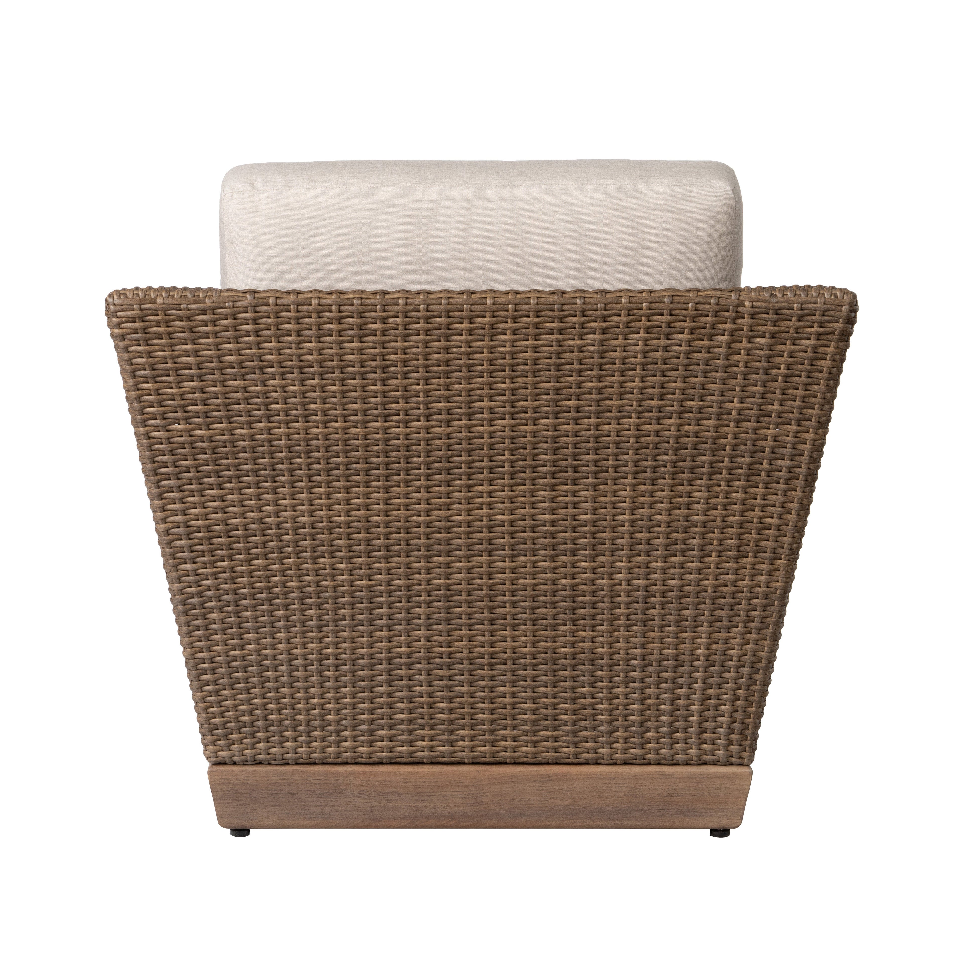 Charisma Lounge Chair in Brindle Finish with Hansen Sky fabric — Back