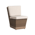 Charisma Armless Dining Chair in Brindle Finish with Hansen Sky fabric — Angle