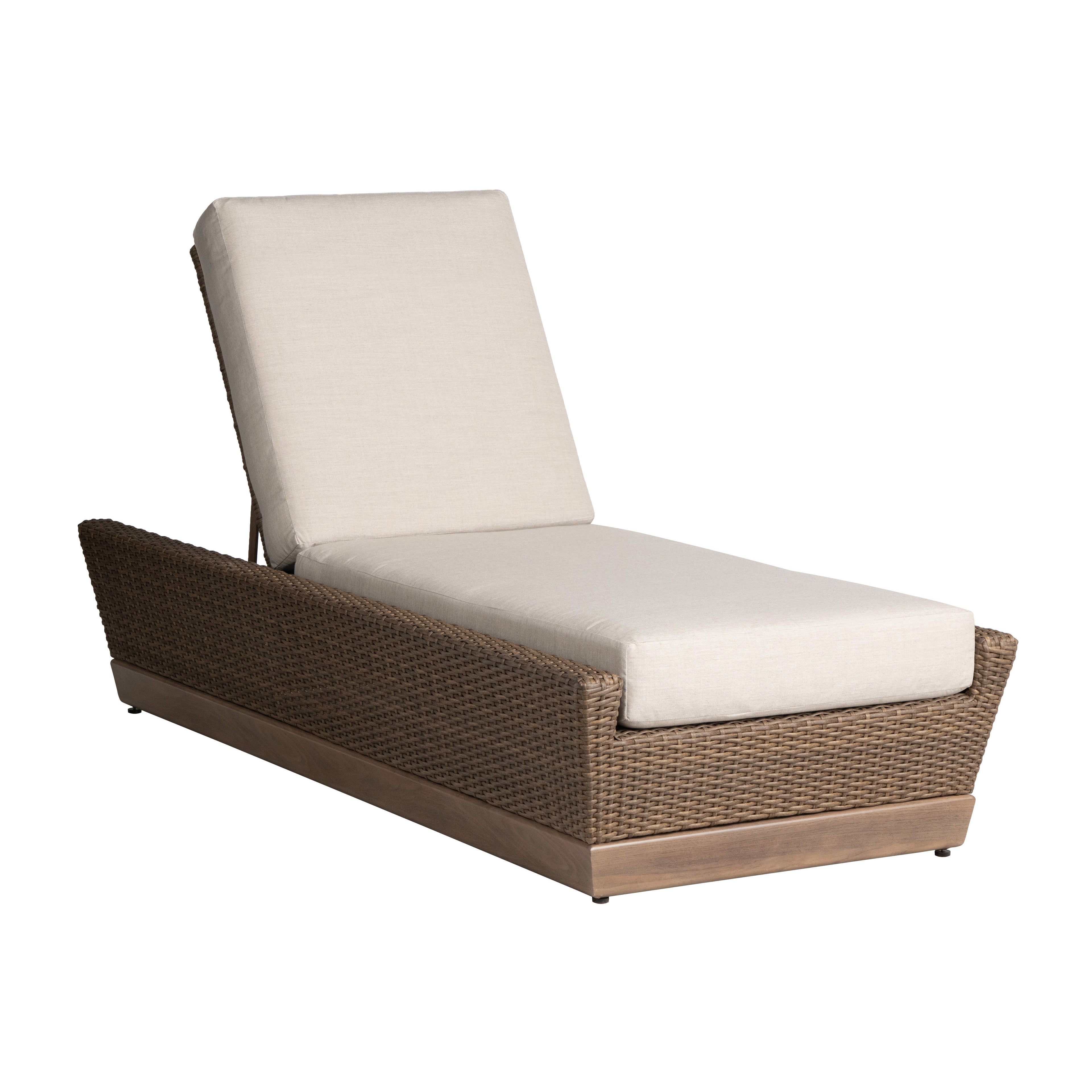 Charisma Pool Chaise in Brindle Finish with Hansen Sky fabric — Angle1