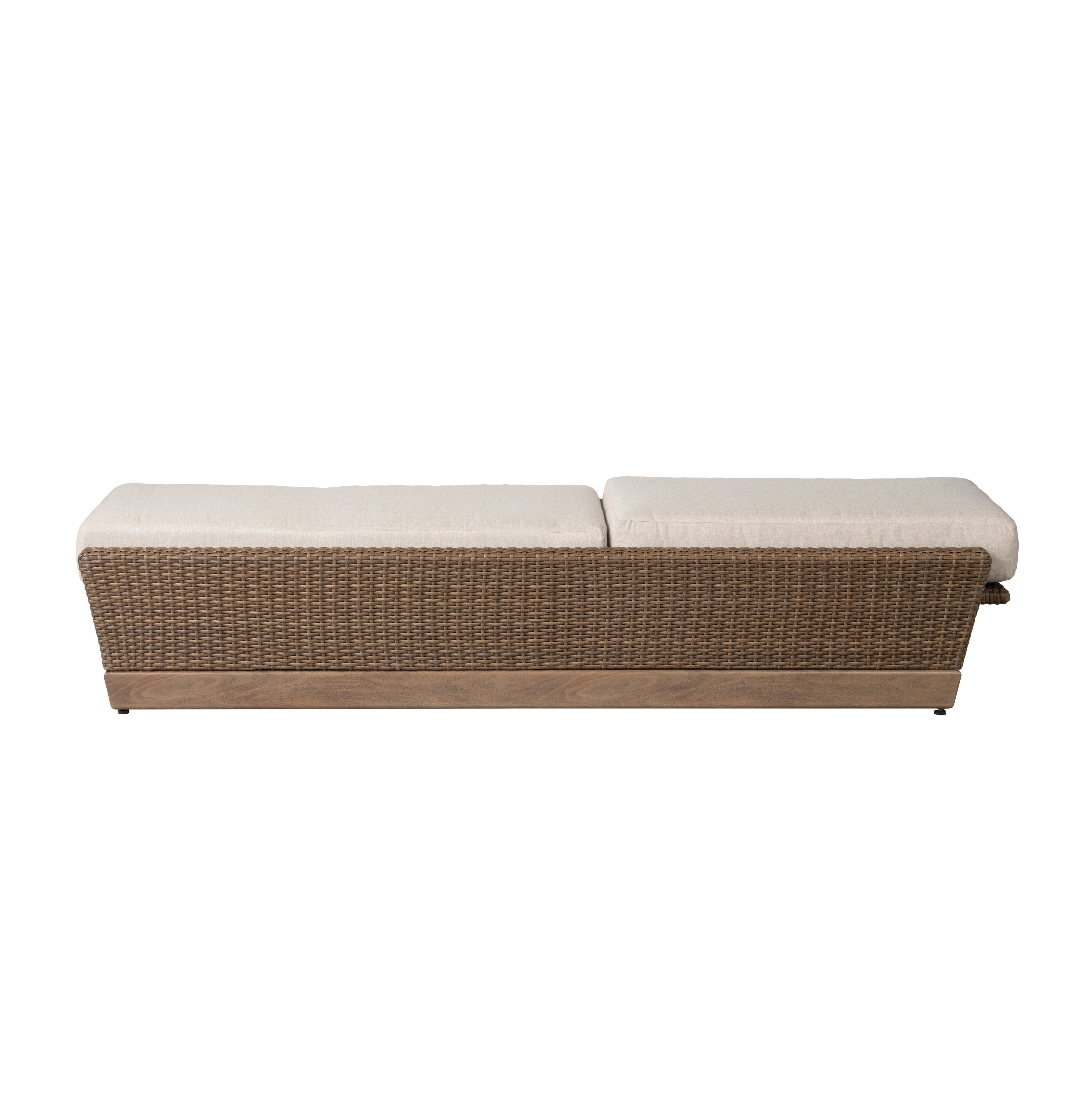 Charisma Pool Chaise in Brindle Finish with Hansen Sky fabric — Side3