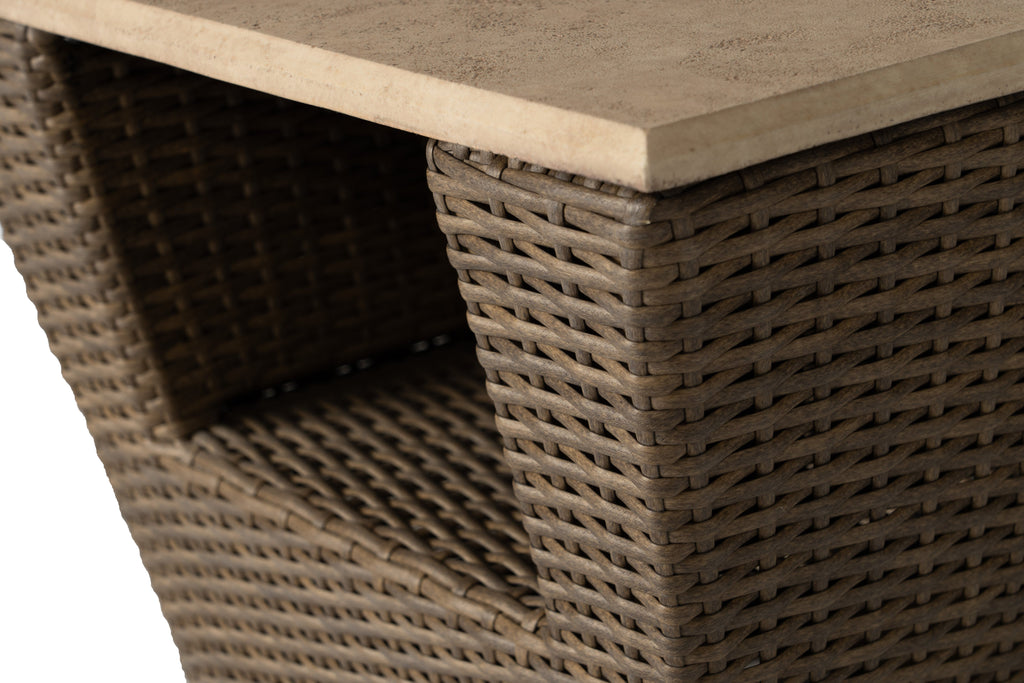 Charisma 24" Square End Table in Brindle Finish — Detail2