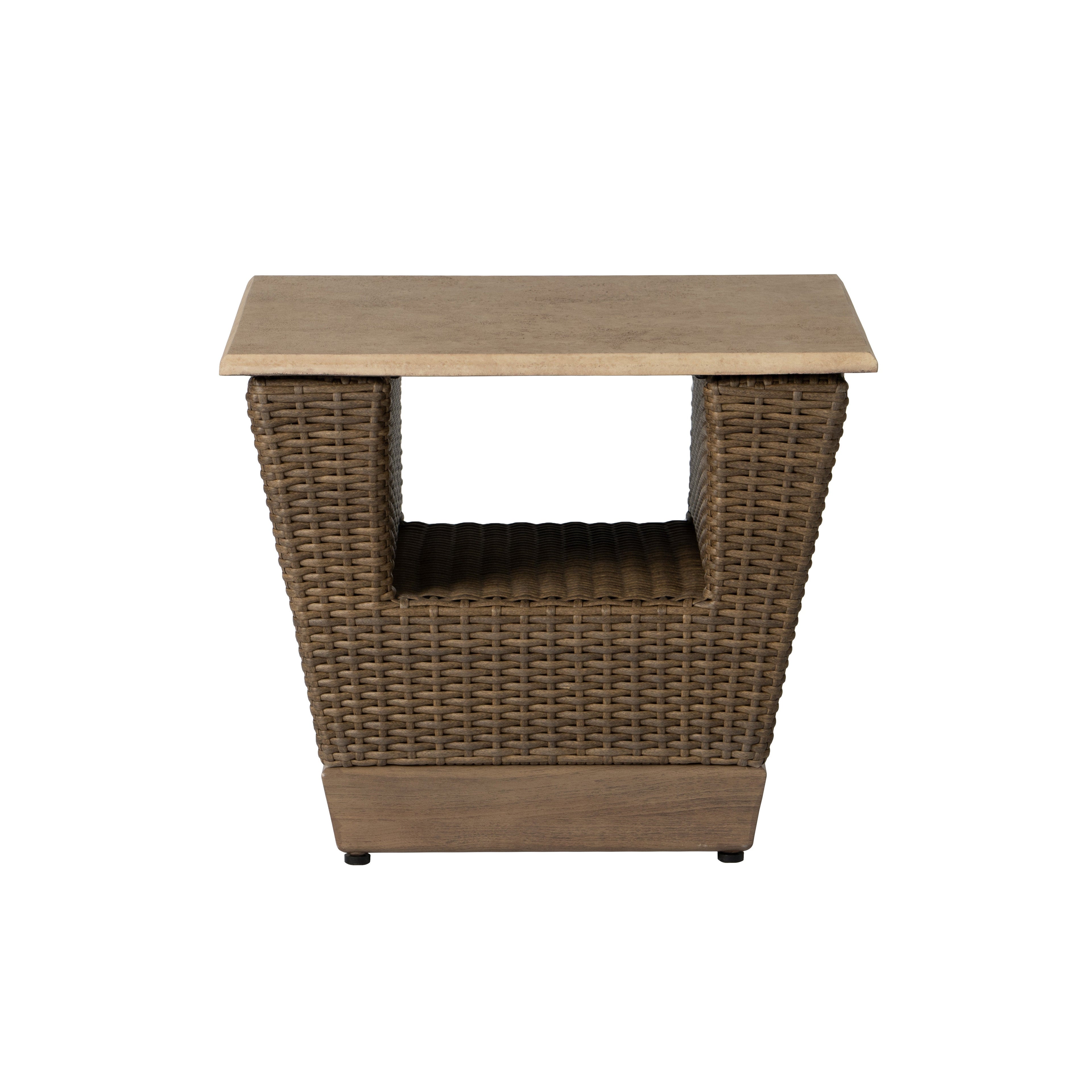 Charisma 24" Square End Table in Brindle Finish — Front
