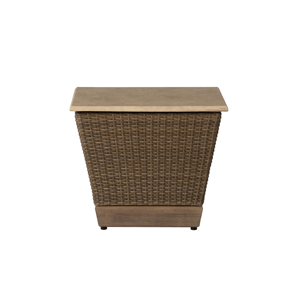 Charisma 24" Square End Table in Brindle Finish — Side