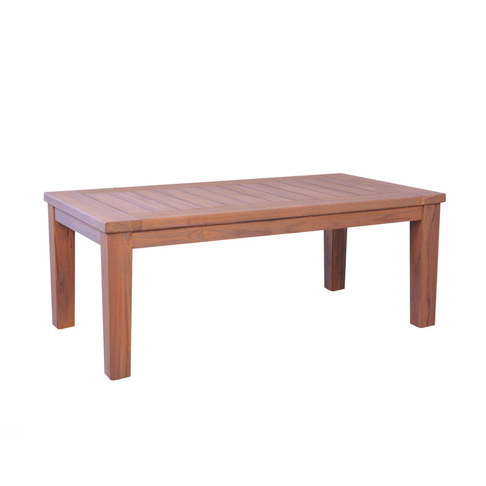 Teak 45" Rectangular Tapered Leg Cocktail Table