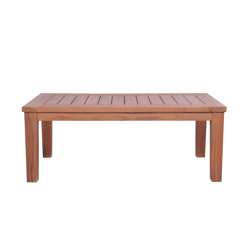 Teak 45" Rectangular Tapered Leg Cocktail Table