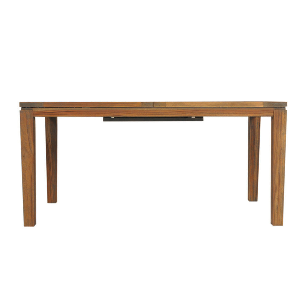 Teak 63-84" Butterfly Leaf Umbrella Dining Table