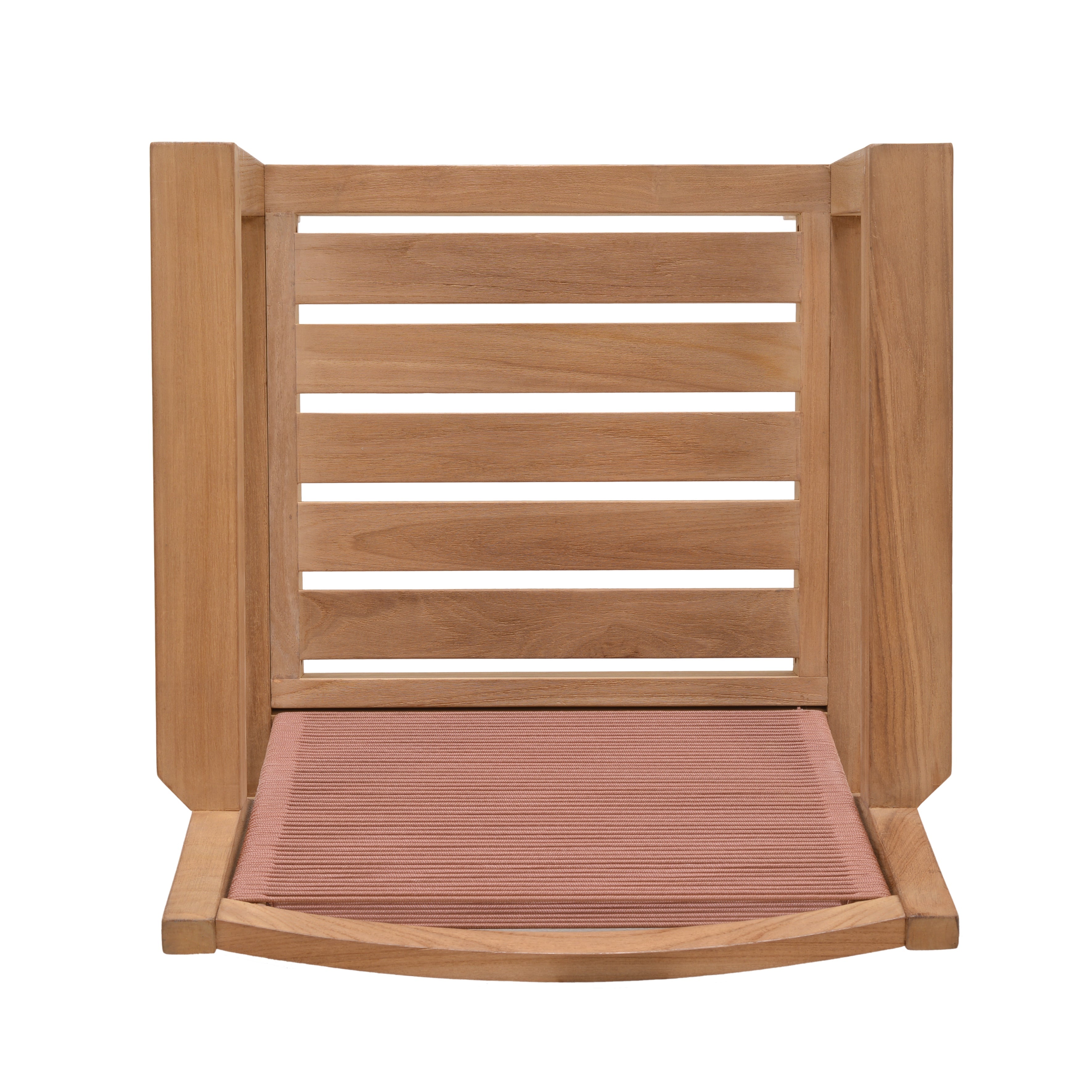 Agate Teak and Rope Armchair Terracotta