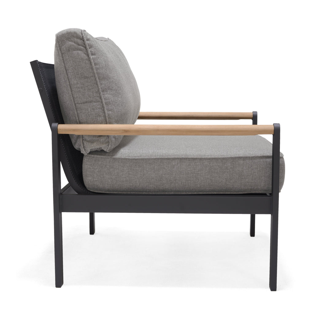 Amber Teak and Aluminum Sofa