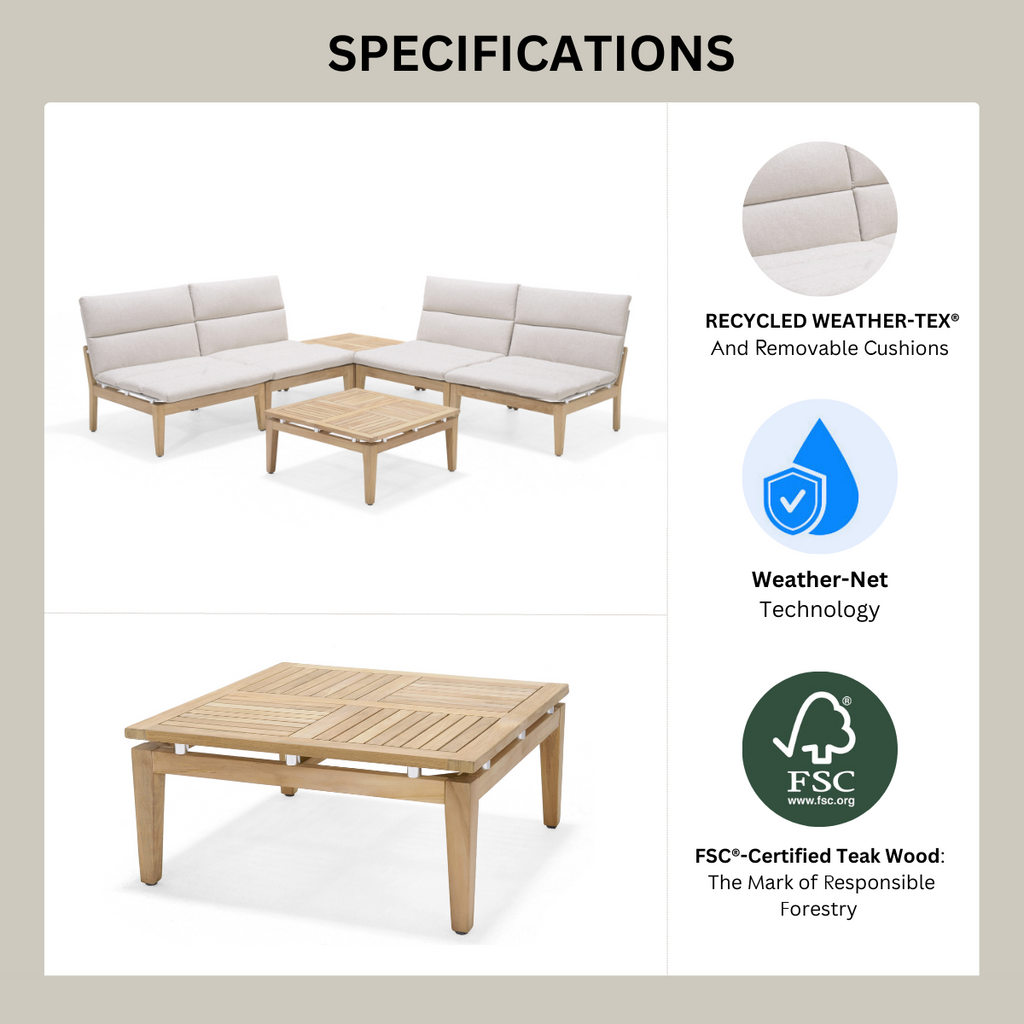 Arno Corner Set Light 6pc