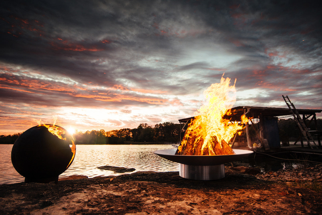 Bella Vita 34" Stainless Steel Fire Pit