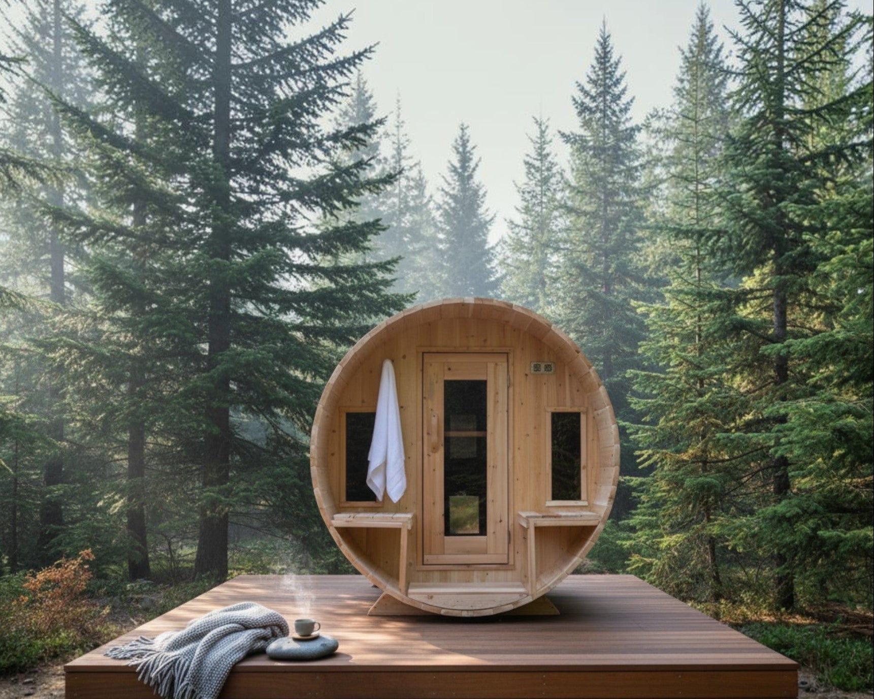 Canadian Timber Tranquility Barrel Sauna