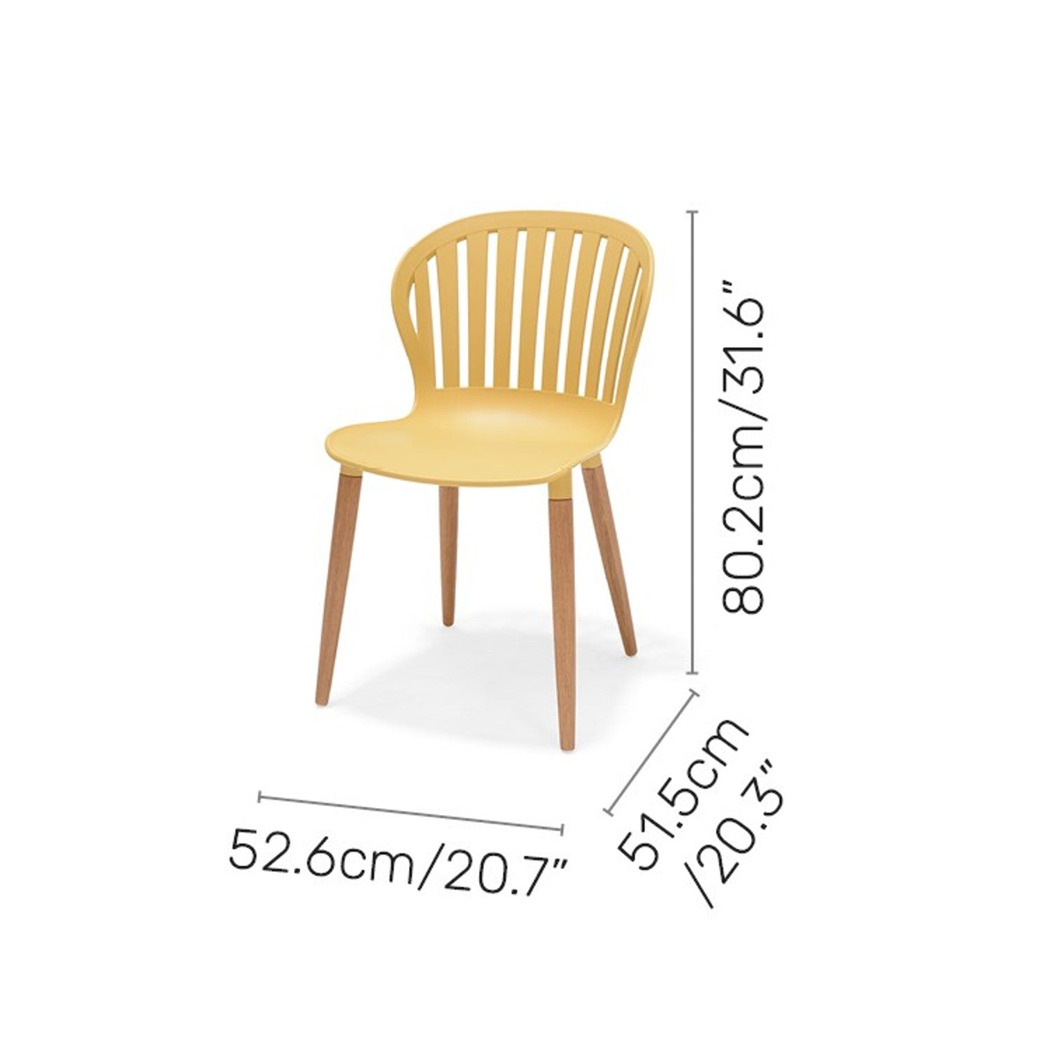 Nassau Side Chair in Honey Yellow Social Plastic® - 2pc