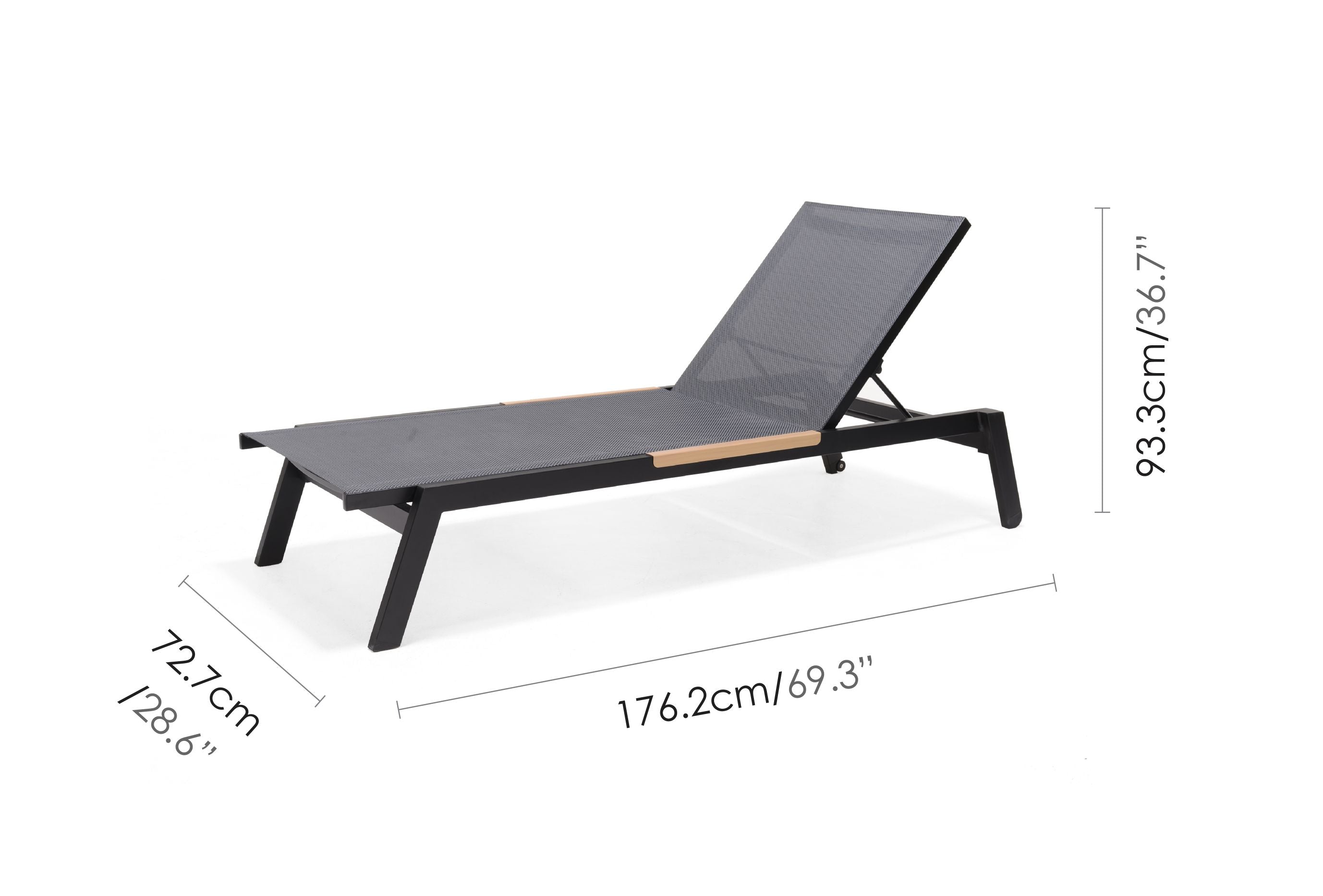 Panama Dark Duo Coffee Set & Sun Loungers - 3pc
