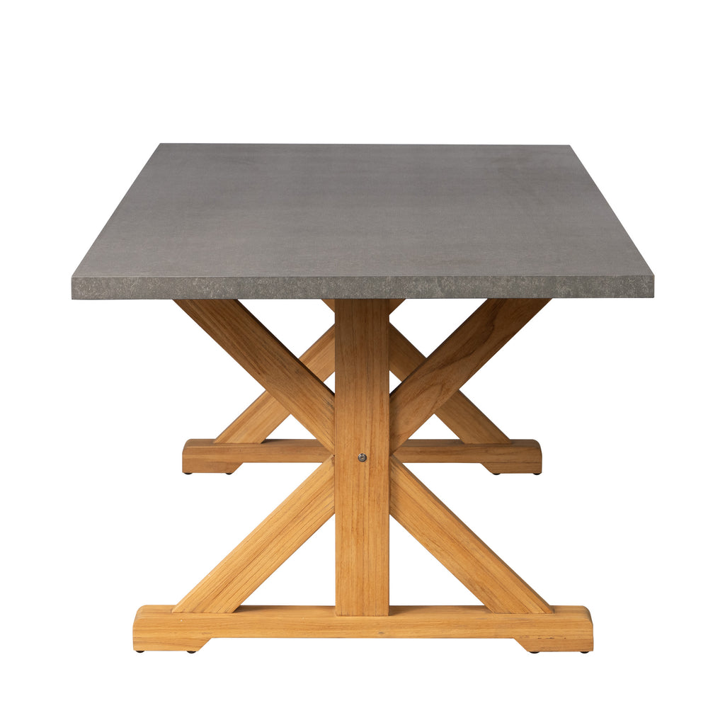 Teak 94" Ceramic Top Teak Dining Table
