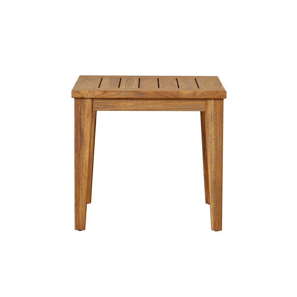 Teak 24" Square Tapered Leg End Table