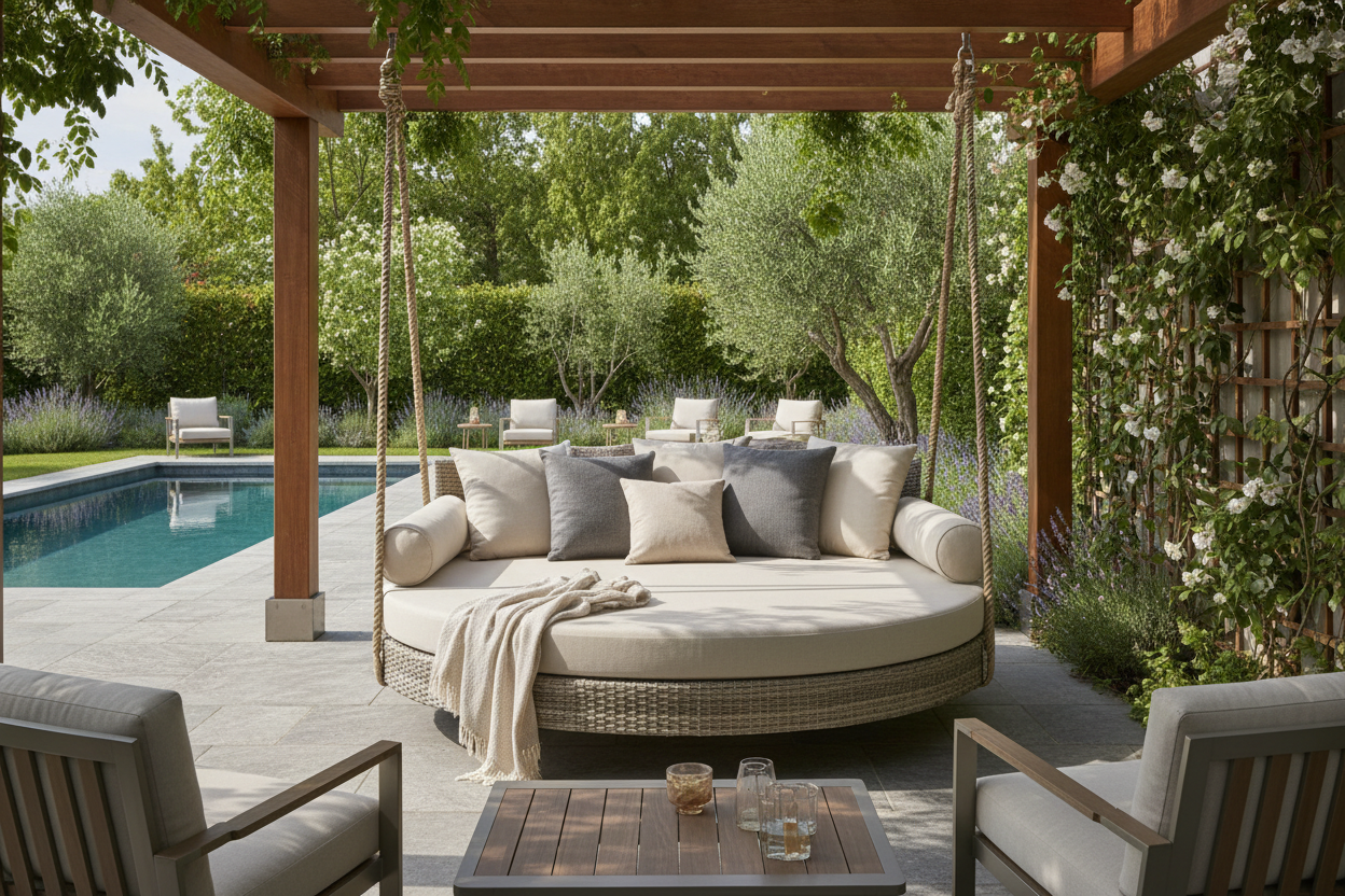 hanging outdoor daybed