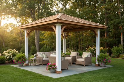 outdoor square gazebo